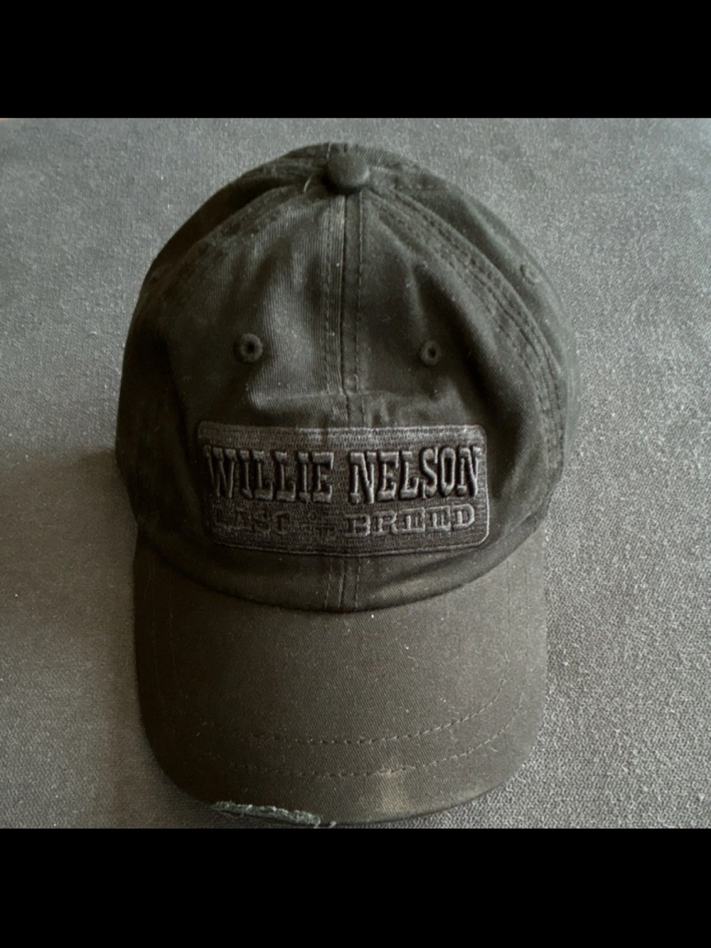 Willie Nelson Embroidered Black Baseball Cap